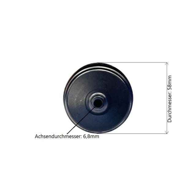 Ersatzrad 58mm für Akku Rasenmäher, Benzin Rasenmäher und Rasenmäher aus Hobbymärkten uvm.