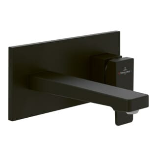 Villeroy&boch - Villeroy und Boch Architectura Square Fertigmontageset TVW125003000K5 Waschtischarmatur, mit Push-Open-Ablaufgarnitur, matt black