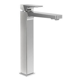 Villeroy&boch - Villeroy und Boch Architectura Square Waschtischarmatur TVW12500200061 erhöht, mit Push-Open-Ablaufgarnitur, chrom