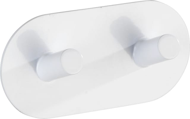 Wenko - Wand Haken selbstklebend Kleider Garderoben Handtuch Bad Weiß matt - weiss