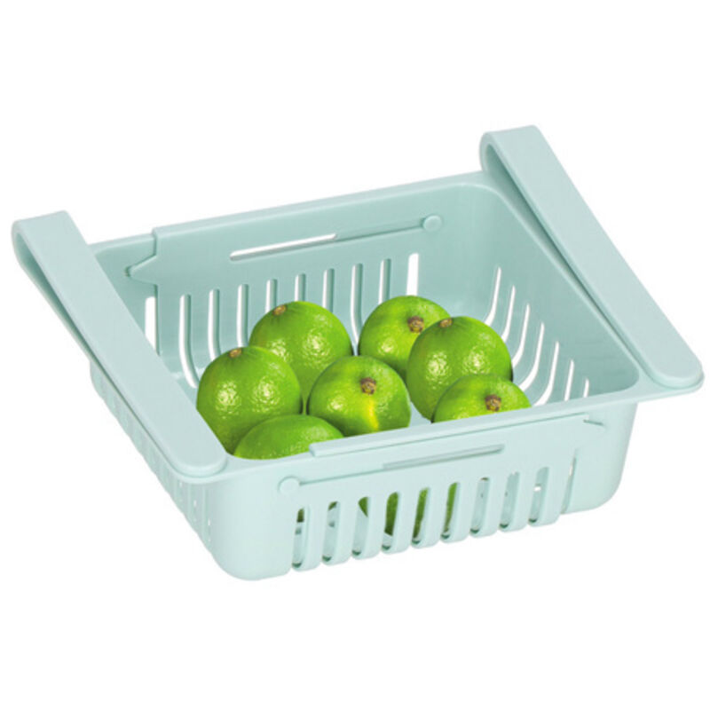 SPRINGOS Küche Behälter, Korb für Lebensmittel, Organizer für Kühlschrank, Ablagekorb, ausziehbare Ablage, Universal-Container, Vorratsbehälter,