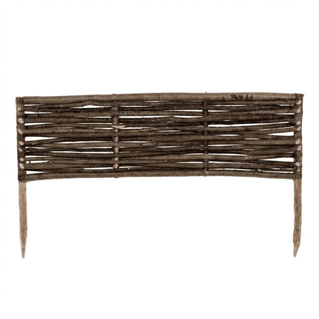 Haselnuss-Beetumrandung – Horizontales Flechtwerk - Hauteur 40 X Largeur 150 cm