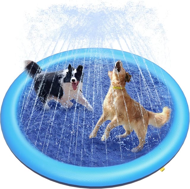 Linghhang - Hunde-Tränkmatte (150 cm), dickes, langlebiges Haustierbecken, Sommer-Wasserspielzeug für draußen, Sommer