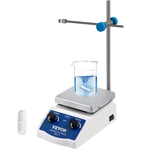Vevor SH-2 Magnetrührer mit Heizplatte 180W Magnetic Stirrer Hot Plate 120 120mm Magnetic Stirrer Mixer 1L