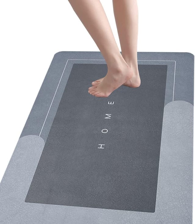 Saugfähige, Rutschfeste Badematte, Dusch- Und Badezimmermatte, Rutschfeste Badematte, Weiche Badezimmermatte, Badezimmerteppich (40x60cm, Quadratisch – Blau)