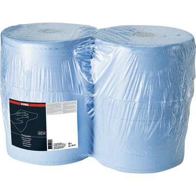 Putzpapier blau, 3-lagig, 1.000 Blatt 38x36cm - E-coll