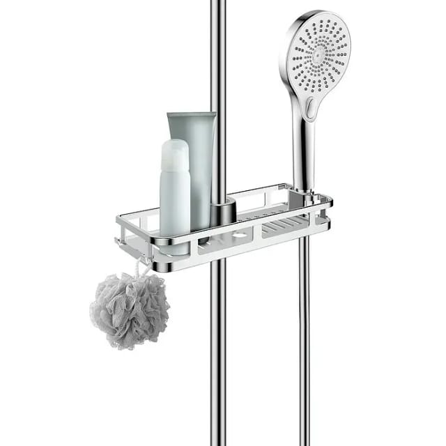 Duschablage Libertà ohne Bohren in Chrom 28,5 x 4 x 11,5 cm - Chrom - Wenko