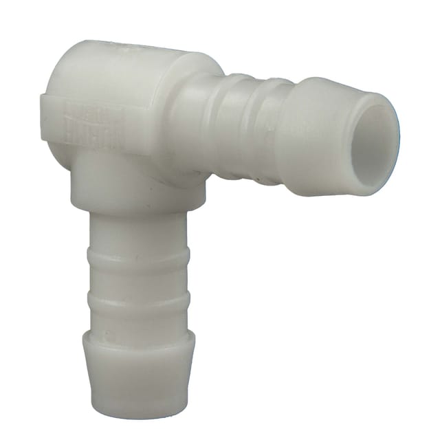 Schlauchverbinder 90° Winkel ø 15 mm - Nylon weiß - Tecuro