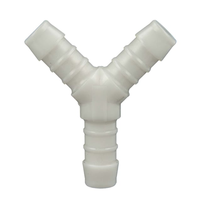 Schlauchverbinder Y-Stück, allseitig ø 6 mm - Nylon weiß - Tecuro