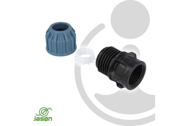 Jason - PP-Klemmverbinder mit ig ø 25 mm x 1 Zoll - dvgw zugelassen