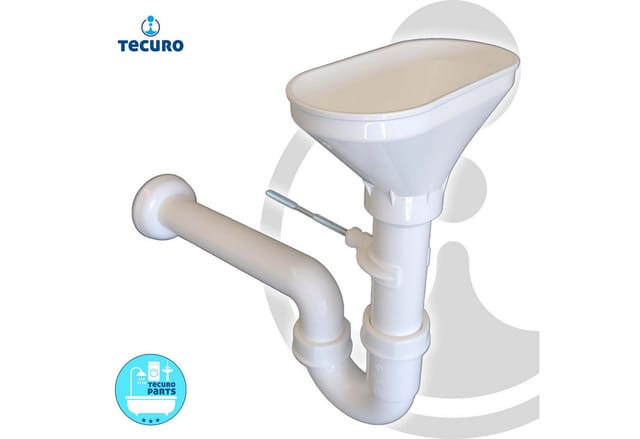 Tecuro - Trichtersiphon Geruchsverschluß Trichterablauf mit Wandanschluss ø 40 mm