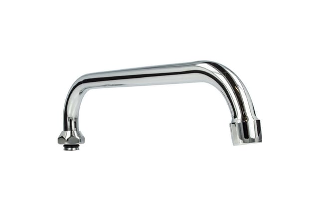 U-Auslauf für Wand-Armaturen 3/4 Zoll konisch dichtend, Länge 300 mm, Messing verchromt - Tecuro