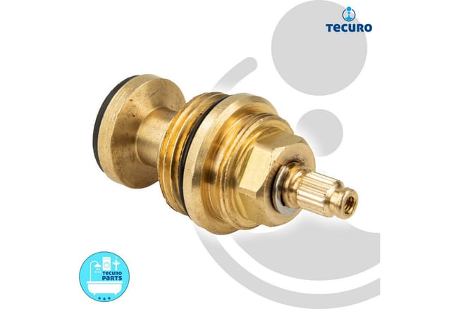 Tecuro - Universal Ventil Oberteil für Zweigriff-Armaturen und Ventile, 3/4 Zoll - Messing