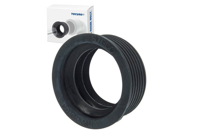tecuro Siphon-Gummimanschette für Abflussrohr Außen Ø 50 mm x Innen Ø 40 mm