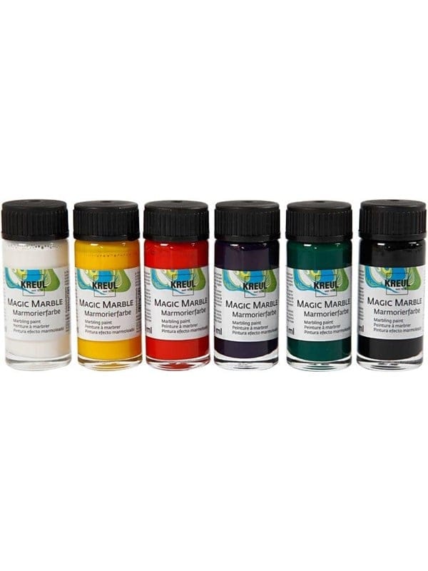 Kreul - Magic Marble Marmorierfarben Grundfarben 6er Set je 20 ml Künstlerfarben