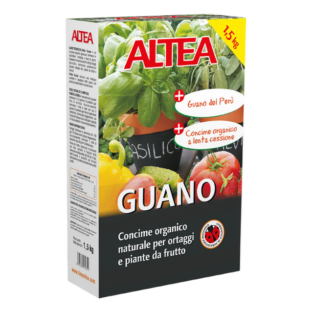 Guano Peru Granulat für Gemüsegärten und Gärten 1,5 kg - Altea