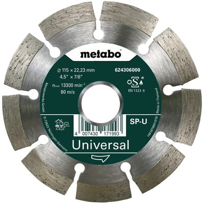Diamanttrennscheibe 115x22,23mm, sp-u, Universal 'sp', Blister (624295000) - Metabo