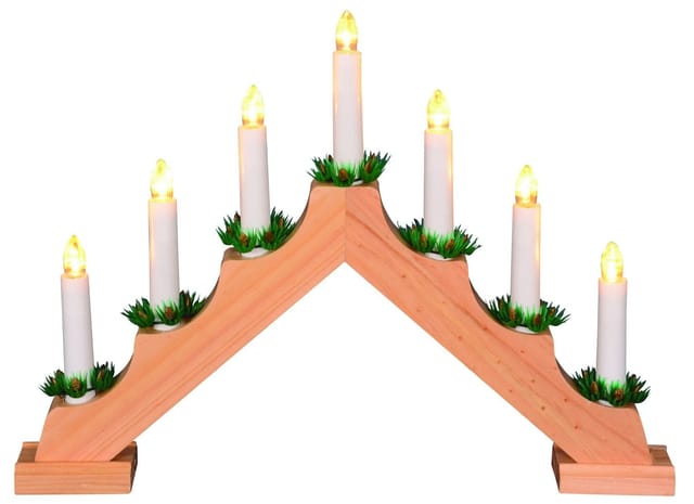 Trendline Lichterbogen 7 LED Weihnachtsbeleuchtung Schwibbogen warmweiß