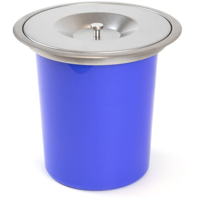 EinbauabfallRecyclingbehälterRycycle für die KüchenarbeitsPlattenstärke, 1 Recyclingbehälter5 Liter, Edelstahl und Kunststoff - Emuca