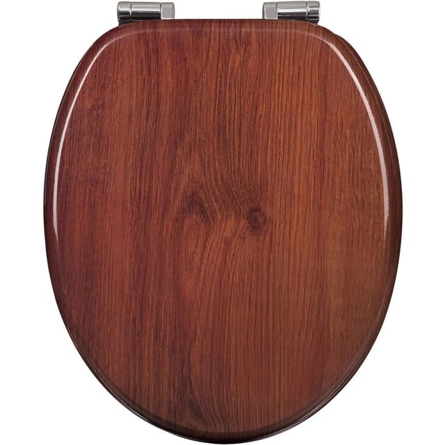Toilettensitz mit Absenkautomatik Holz dunkelbuche - Woltu