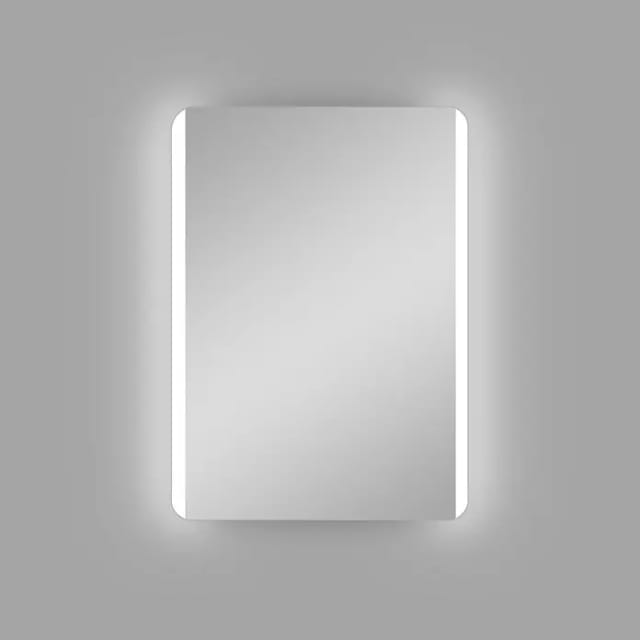 Talos - Chic Badspiegel 50 x70 cm - Badezimmerspiegel mit led Beleuchtung in neutralweiß - Spiegel mit An-Aus Taster am Rahmen