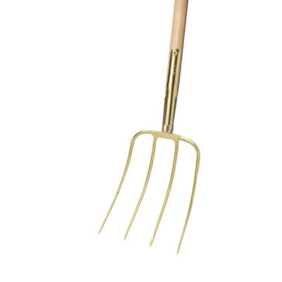 IDEALSPATEN Dunggabel mit Eschen-Langstiel 135cm und Schienenzwinge