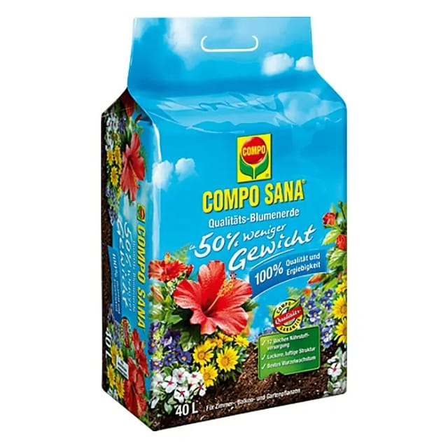 Sana Blumenerde 40 l, 50% weniger Gewicht - Compo