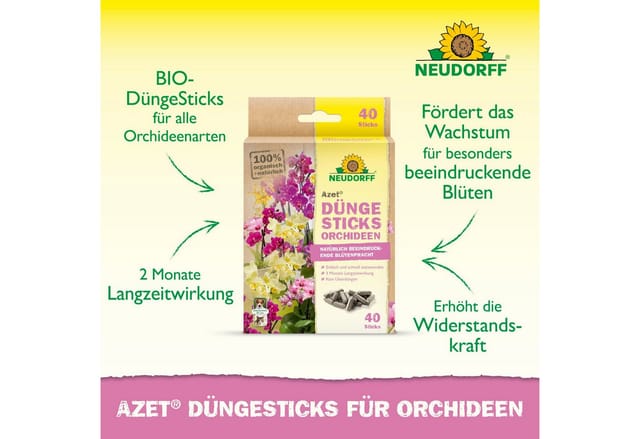 Azet DüngeSticks für Orchideen - 40 Stück - Neudorff