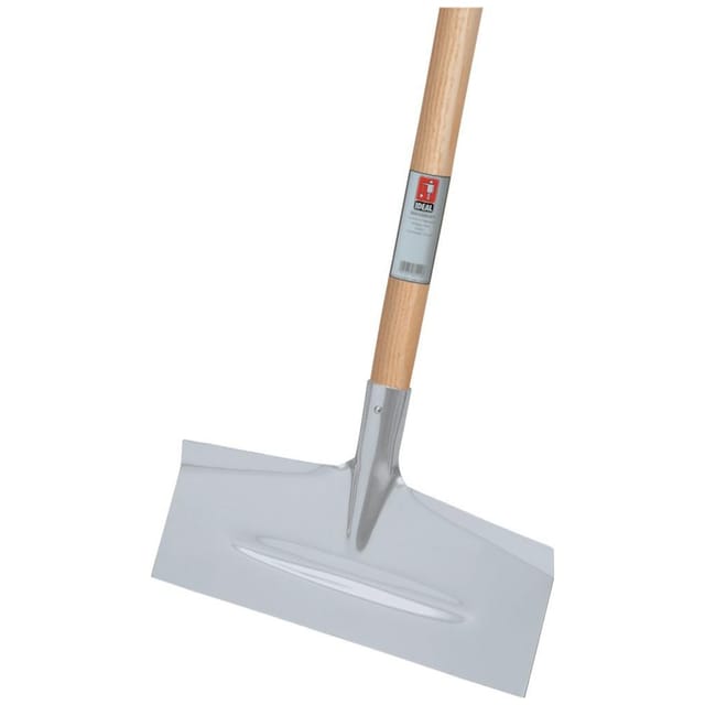 Spaten Eisscharre, Stahlblech, mit Stiel, 50 cm breit - Ideal