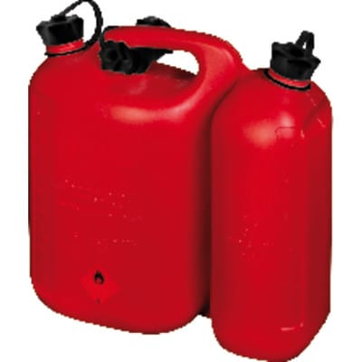 Kraftstoffdoppelkanister PROFI 5,5 + 3 l rot HDPE L316xB145xH312mm