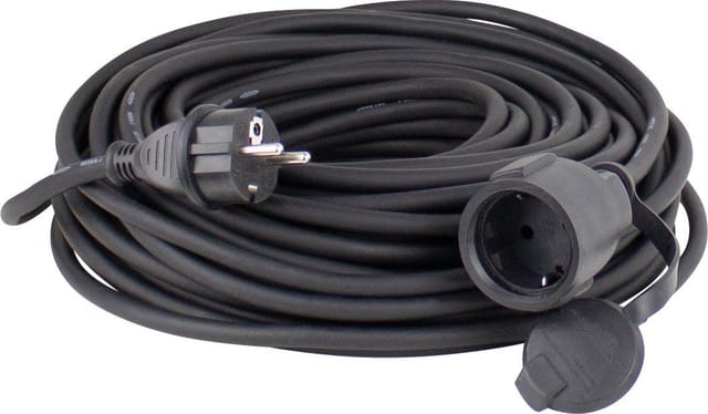 As-Schwabe Gummi-Kabelverlängerung 10 m, IP44, H07RN-F3G1,5