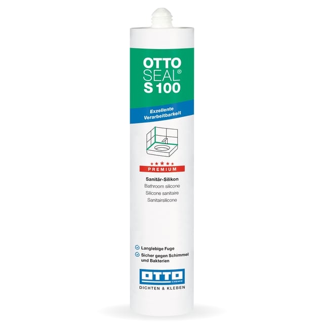 Ottoseal S100 Premium-Sanitär-Silikon 300ml C82 rotbeige