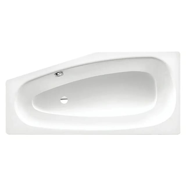 Kaldewei Badewanne Mini Kombi.-Form 430x700x1570mm Rechts 110l Alpinweiß m. ÜL, o. Antislip, GL, PEFF