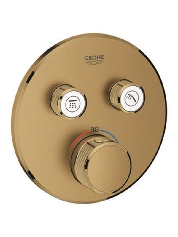 Grohtherm SmartControl - Thermostat-Duscharmatur, Unterputzmontage, mit 2 Absperrventilen, Cool Sunrise gebürstet 29119GN0 - Grohe