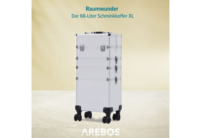 Arebos - Kosmetikkoffer xl Schminkkoffer Beautykoffer Pilotenkoffer Friseurkoffer