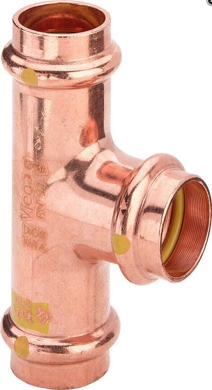 T-Stück Profipress g Kupfer mit SC-Contur 12mm - Viega