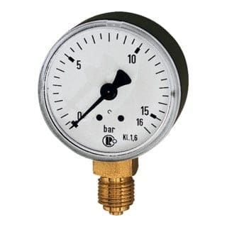 FP - Riegler Standardmanometer, Kunststoffgeh., g 1/8 unten, 0 - 4,0 bar, ø 40