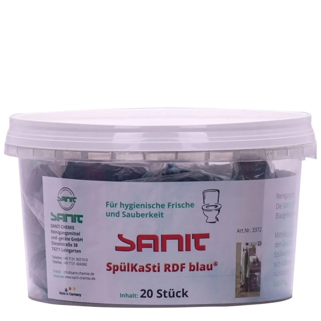Spülkastensticks 3372 blau, 20 Stück, Dose - Sanit
