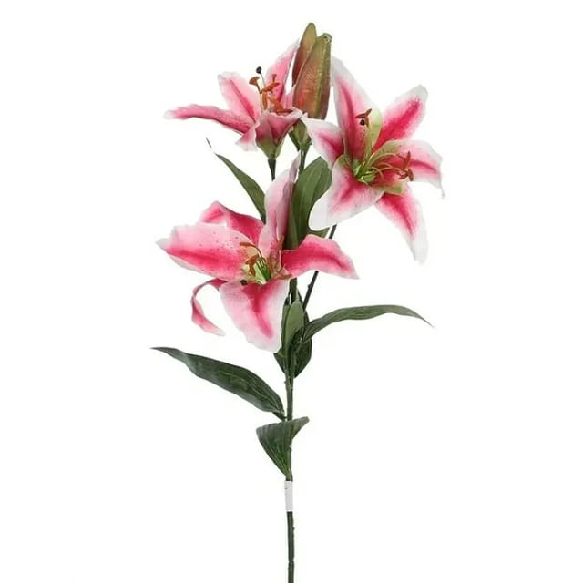 Mica Decorations - Mica künstlicher Lilienstiel stargazer rosa 75 cm Kunstpflanzen