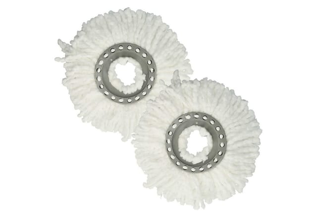 Vhbw - 2x Wischbezug kompatibel mit Leifheit Clean Twist Mop, Clean Twist Disc Mop Wischmopp - Ersatzkopf, Mikrofaser, Weiß