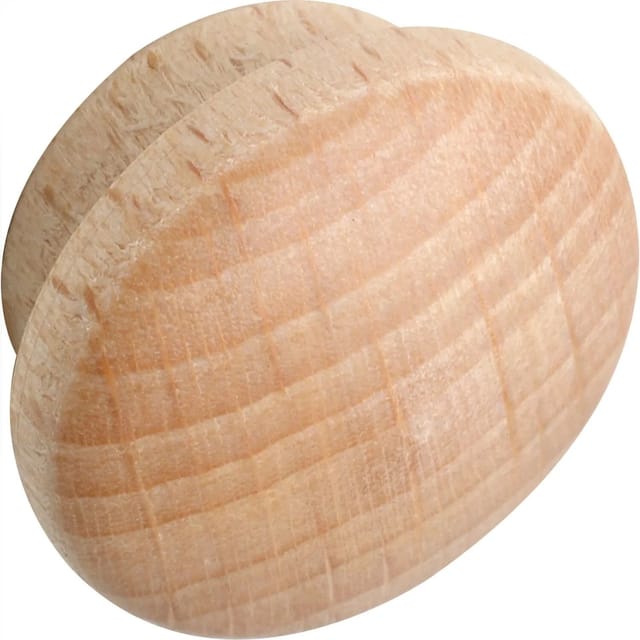 Holzabdeckkappe ø 16 mm, Zapfen ø 12 mm, Zapfenlänge 4 mm, Buche roh