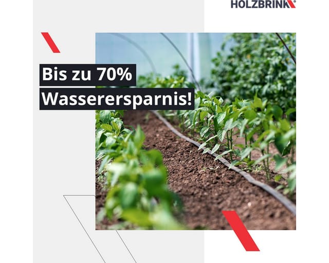 HOLZBRINK Bewässerungssystem Tropfbewässerung für Thuja Hecken, 5 m Tropfschlauch Advanced 16 mm, 5 m Verlegerohr 16 mm, HTB-13-5A-5
