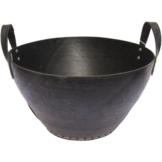 Metrox - Holzkorb aus Gummi, Kaminholzkorb 2 Griffe, Hähe 34cm, oben 51cm, 99171