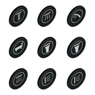 Grohe Ersatzteile - Symbolkappen für SmartControl-Armaturen, 9 Stück 14077XH0