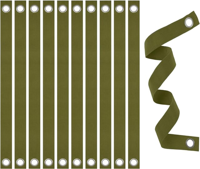 10-teiliges Baumstumpf-Set, Baumstützgurte, Baumstützanker für Jungbäume, zur Fixierung von Pflanzen für gesundes Wachstum – Olive