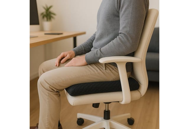 Sitzkissen MEDISIT I antirutsch mit Gelperlen Lycra schwarz hjh OFFICE