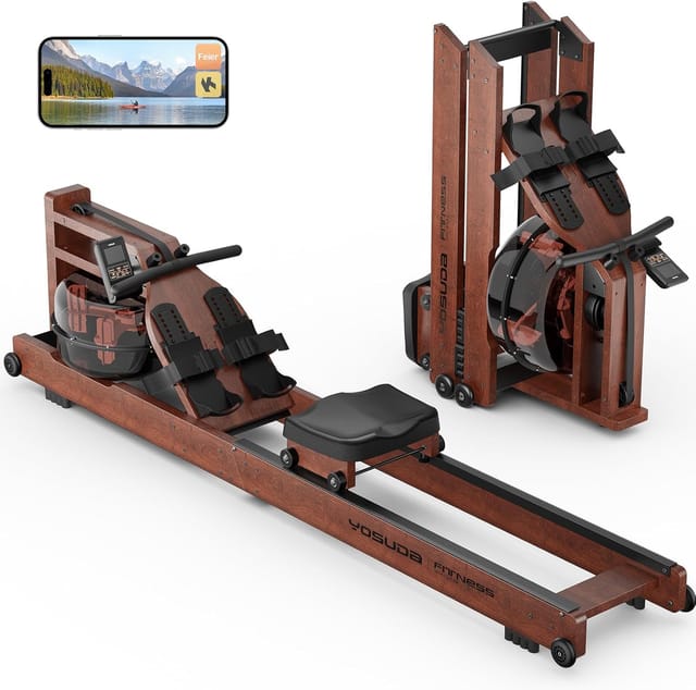 Yosuda Testsieger Rudergerät Für Zuhause, Ultraleise Magnetische Rudermaschine (cardio-training), 16 Widerstandsstufen, App & Lcd, Platzsparend Verstaubar, Einfache Montage, Bis 160kg Belastbar