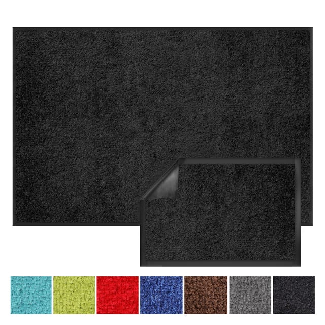 Schmutzfangmatte Monochrom Schwarz 60 x 90 cm