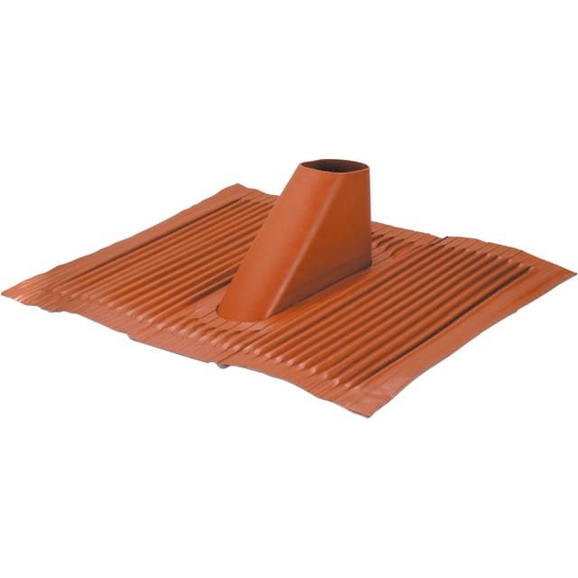 Aluminiumdachhaube Ziegelrot - 45 x 14 x 40 mm