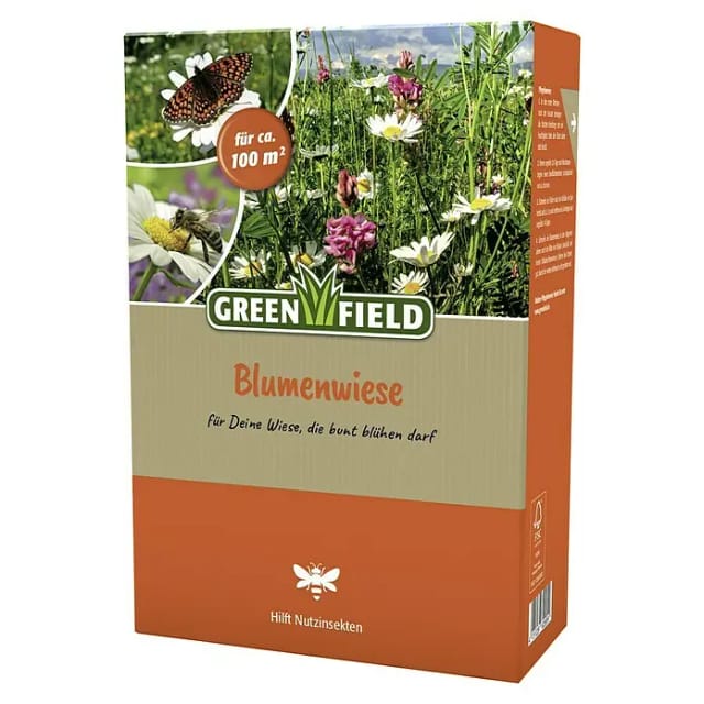 Greenfield - Blumenwiese 1 kg Blumen Wiesensamen Grassamen Blumensamen Bienen